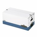 Salurinn Supplies Liberty Max Strength Storage Box  Ltr  12 x 24 x 10  White-Blue  4-Carton, 4PK SA182352